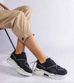 Nimvara Shimmer Detail Black Sneakers