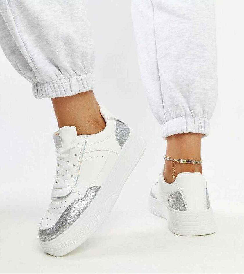 Norevia Silver-Edged Sneakers