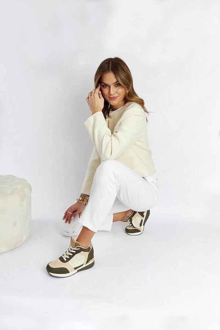 Lazetta Black Wedge Sneakers