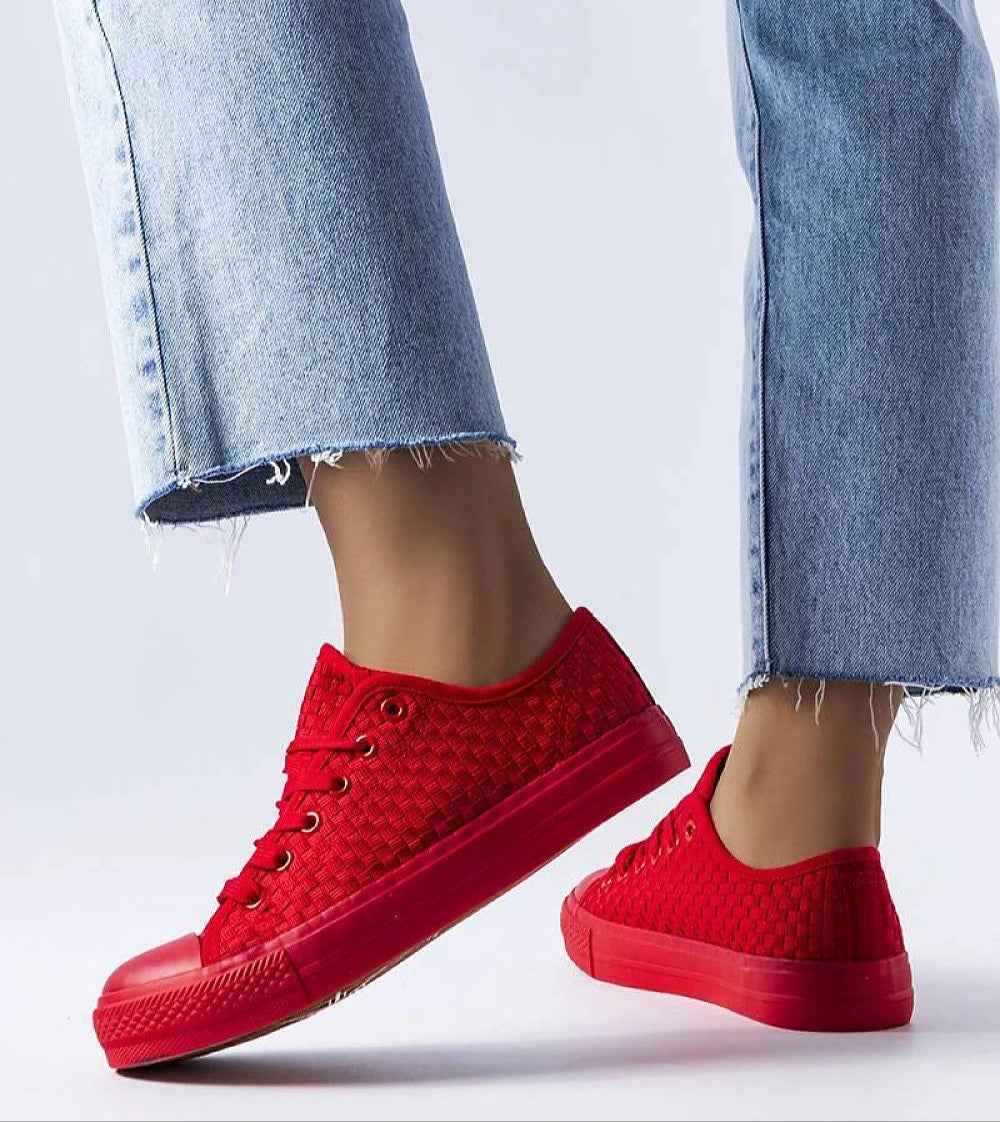 Revarya Woven Lace-Up Summer Sneakers