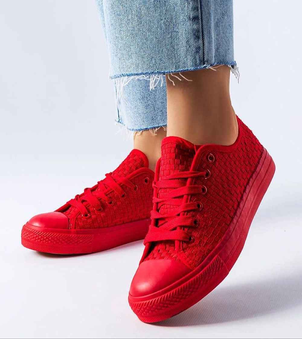Revarya Woven Lace-Up Summer Sneakers