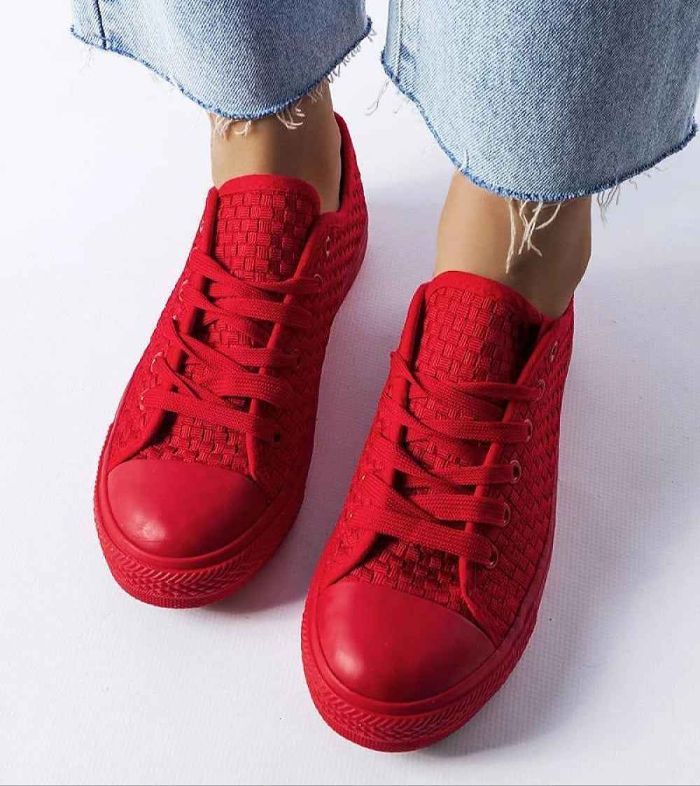 Revarya Woven Lace-Up Summer Sneakers