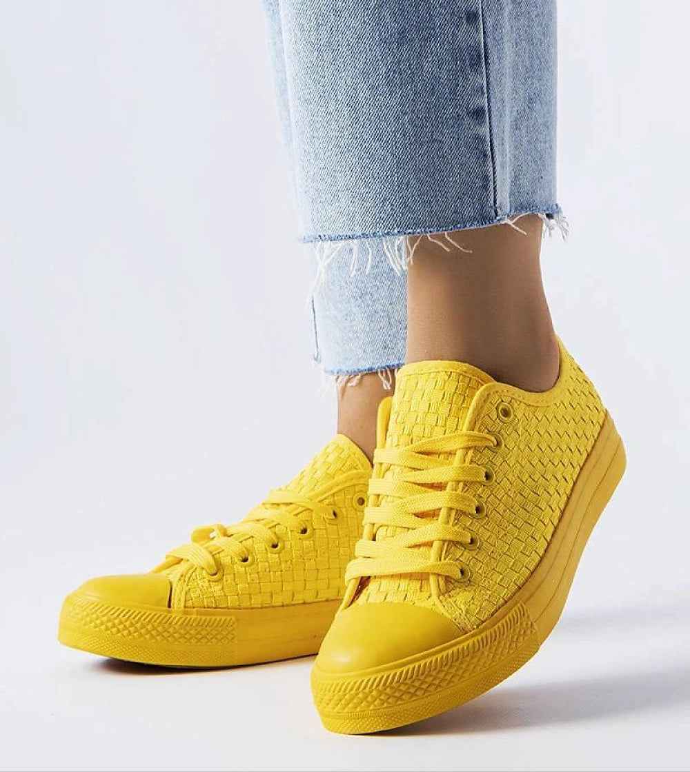 Revarya Woven Lace-Up Summer Sneakers