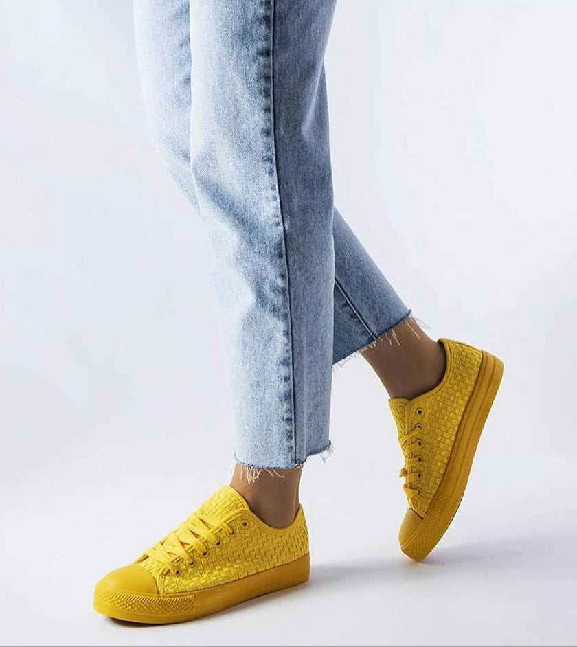 Revarya Woven Lace-Up Summer Sneakers