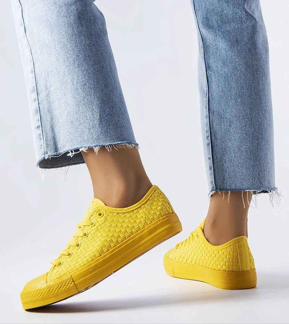 Revarya Woven Lace-Up Summer Sneakers
