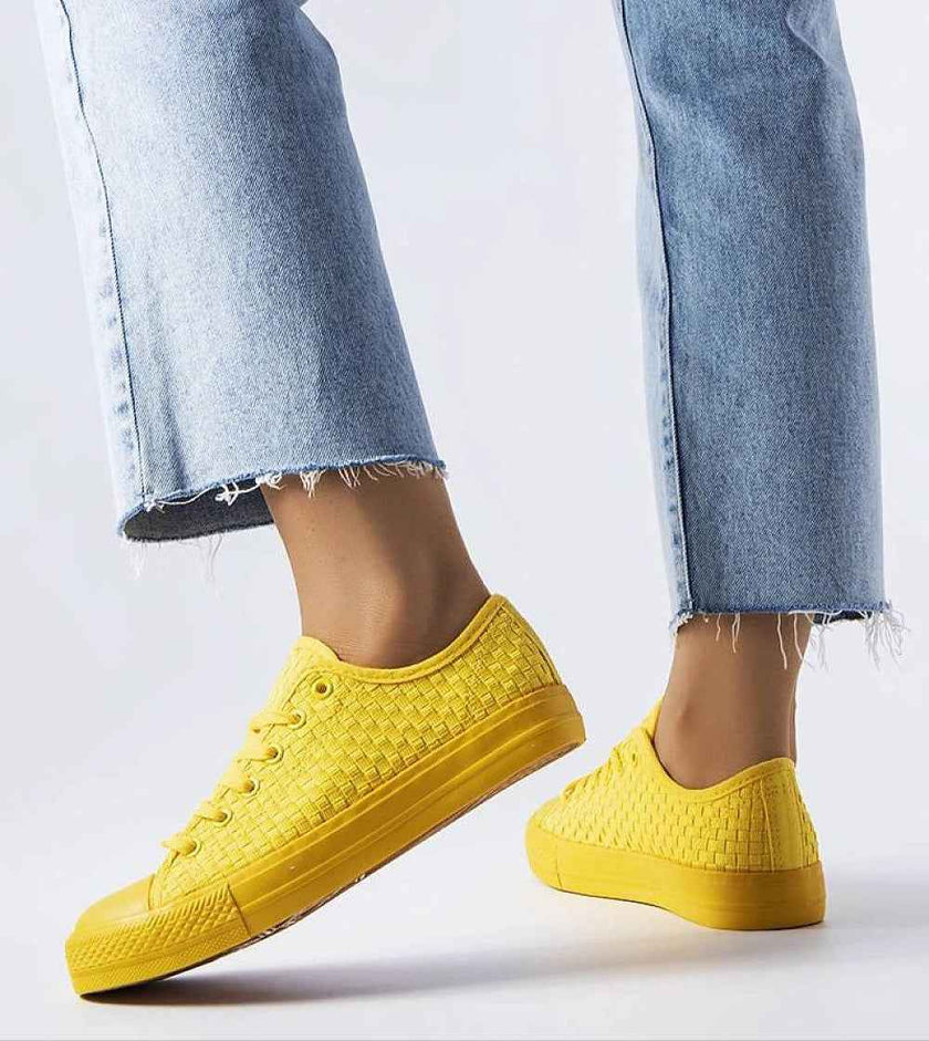 Revarya Woven Lace-Up Summer Sneakers