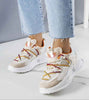 Yllendra Mixed Texture Platform Sneakers