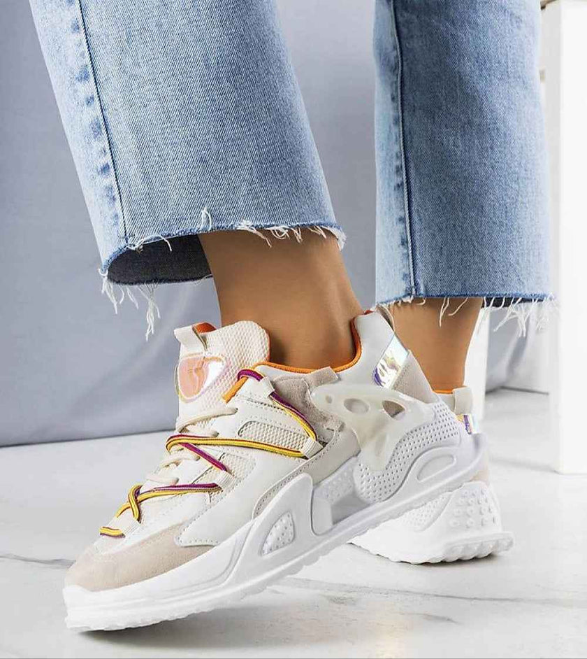 Yllendra Mixed Texture Platform Sneakers