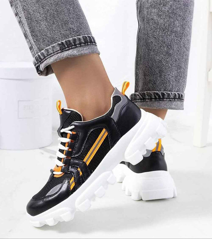 Seralyne Reflective Trim Platform Sneakers