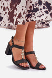 Marinia Braided Column-Heel Sandals
