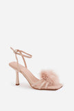 Lavea Feather-Embellished Stilettos