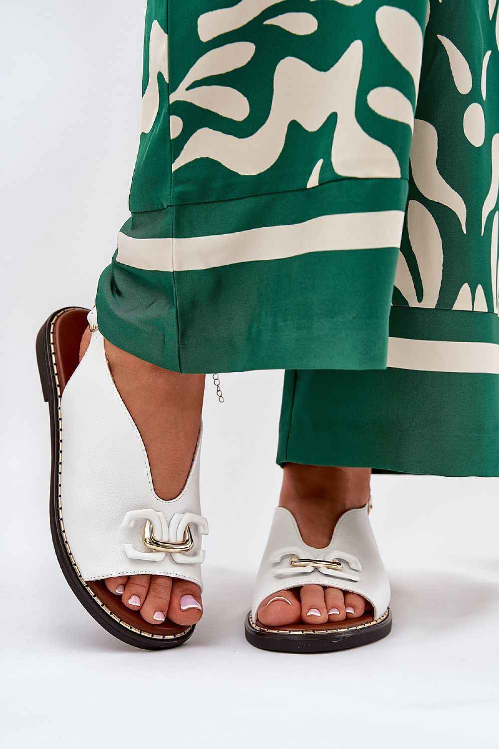 Almira Flat Eco-Leather Sandals