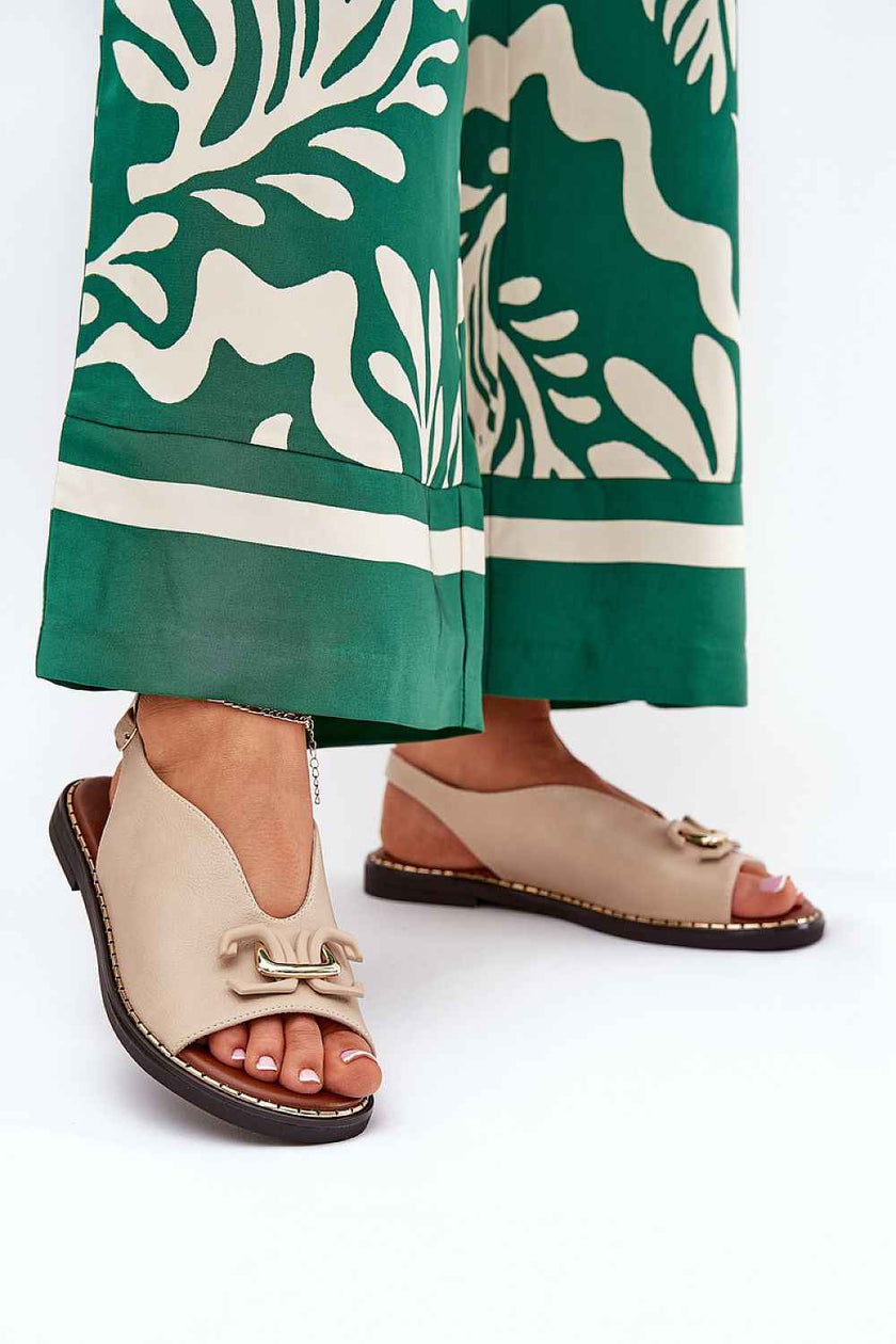 Almira Flat Eco-Leather Sandals