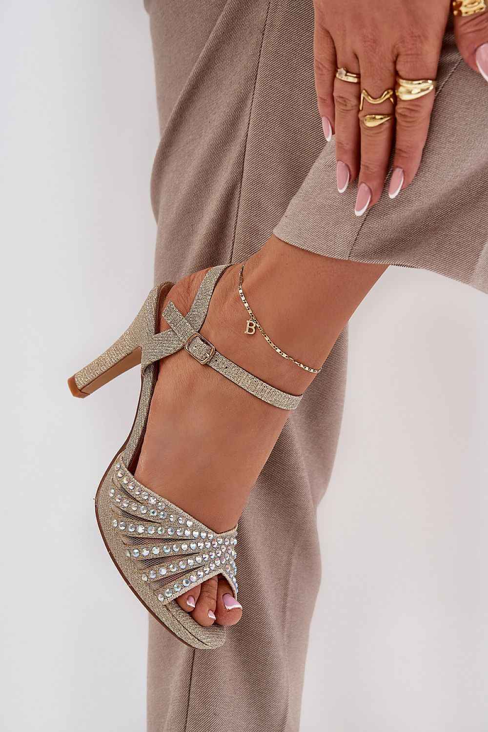 Ravenya Embellished Stiletto Sandals