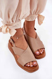 Veralisse Buckled Wedge Sandals
