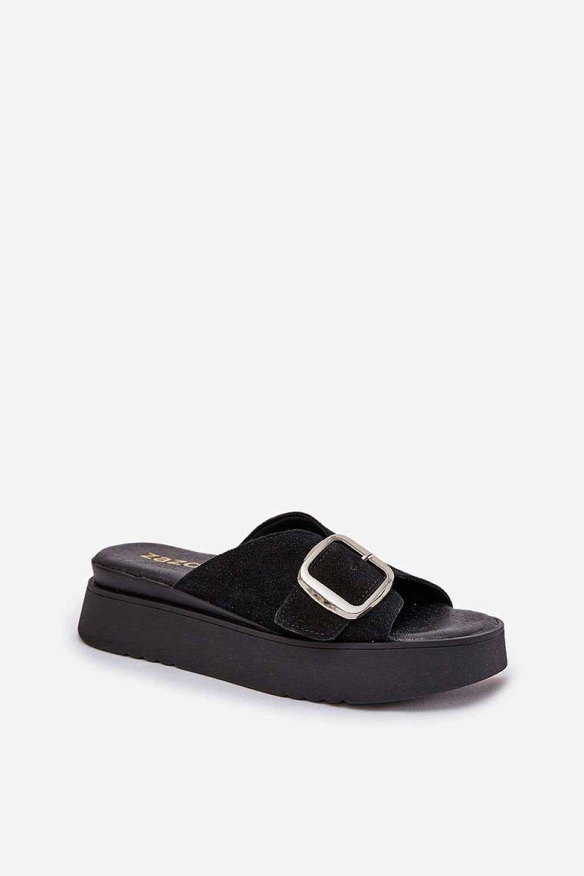 Solva Suede Platform Slides