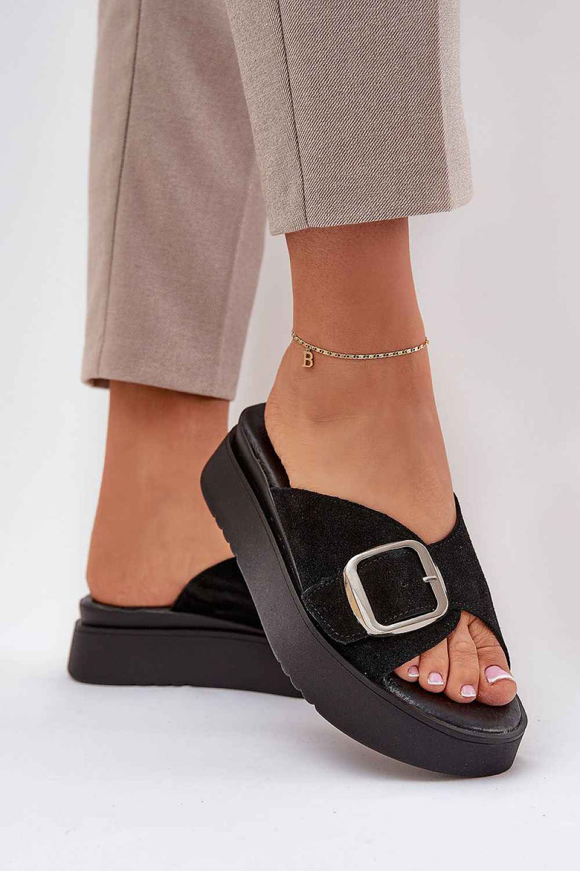Solva Suede Platform Slides
