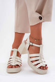 Selvarine Gloss Leather Platform Sandals