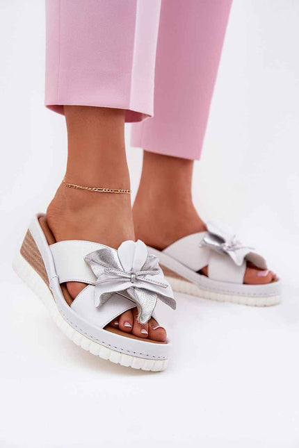 Florenya Leather Wedge Flip-Flops