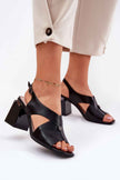 Lunavine Column Heel Sandals with Accent