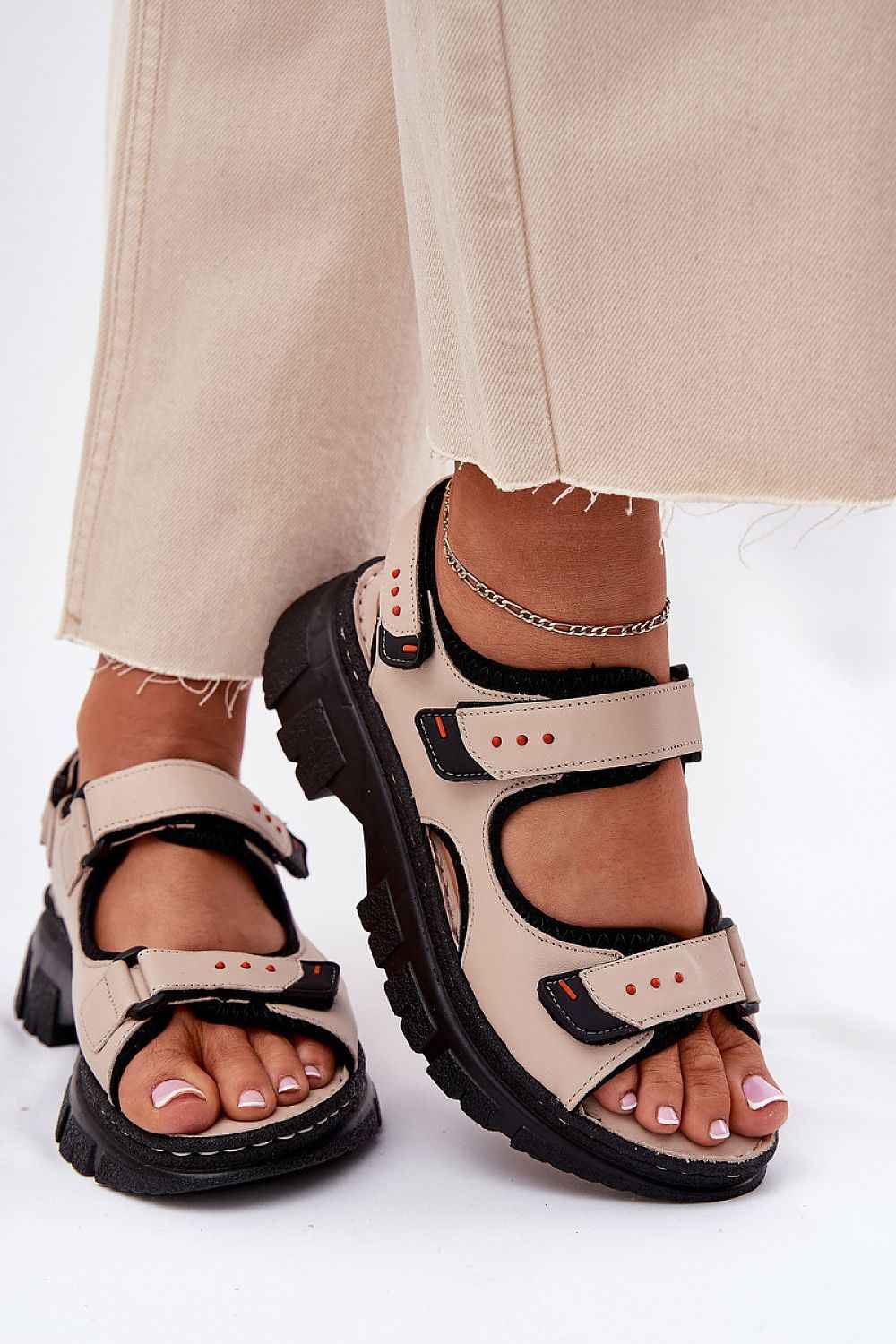 Teravelle Sport Leather Velcro Sandals