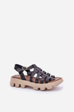 Rovenne Studded Platform Leather Sandals