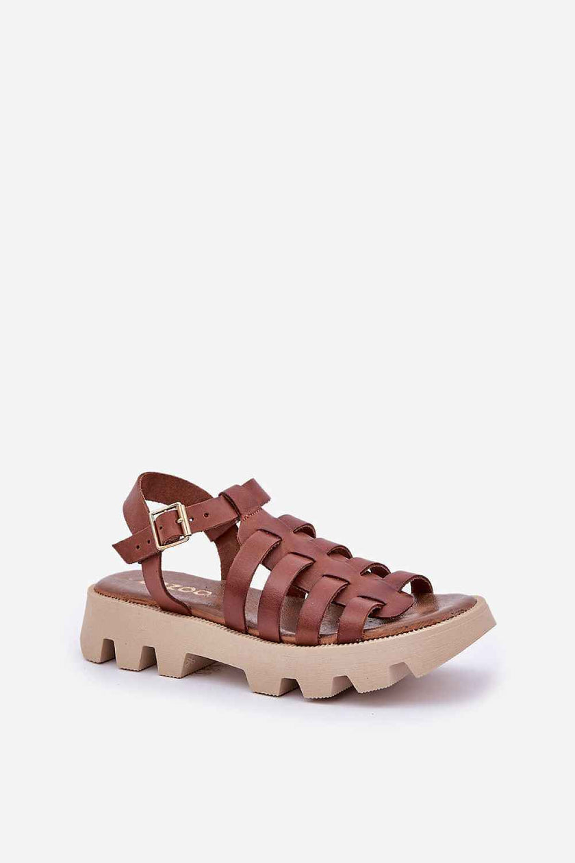 Rovenne Studded Platform Leather Sandals