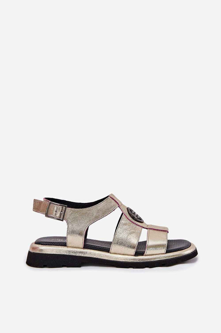 Lunarelle Low Heel Leather Sandals