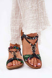 Zirelline Braided Zircon Accent Sandals