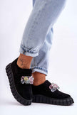 Verelune Crystal Platform Slip-Ons