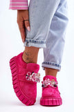 Verelune Crystal Platform Slip-Ons