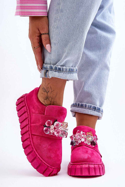 Verelune Crystal Platform Slip-Ons