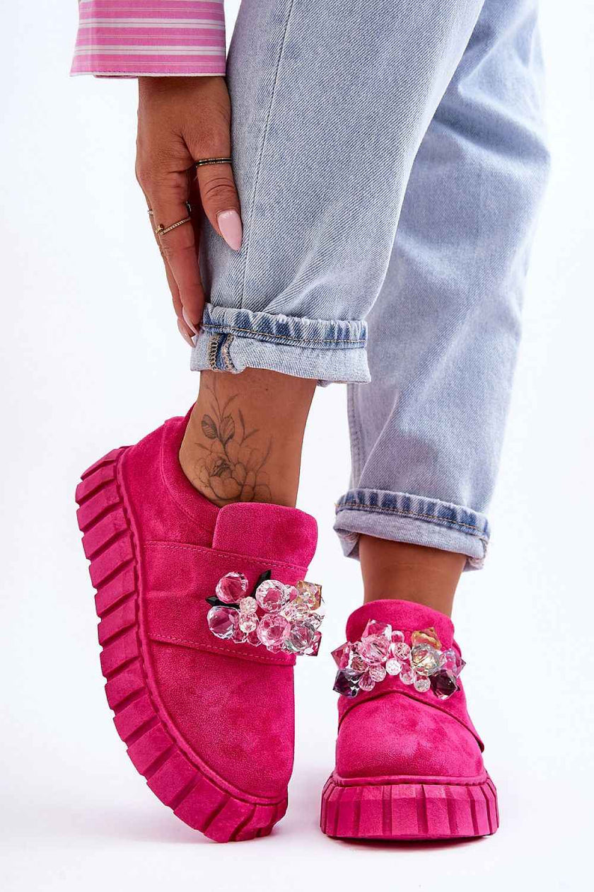 Verelune Crystal Platform Slip-Ons