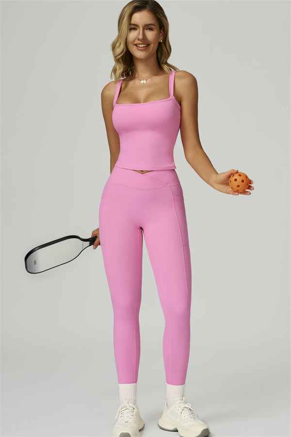 The Flourish Crop Tank Leggings 2-Piece Set