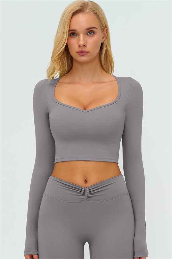 The Lushness Long Sleeve Crop top
