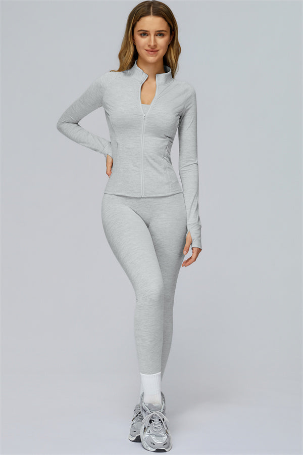 The Radiance Jacket Racerback Sports Bra Leggings 3-Piece Set