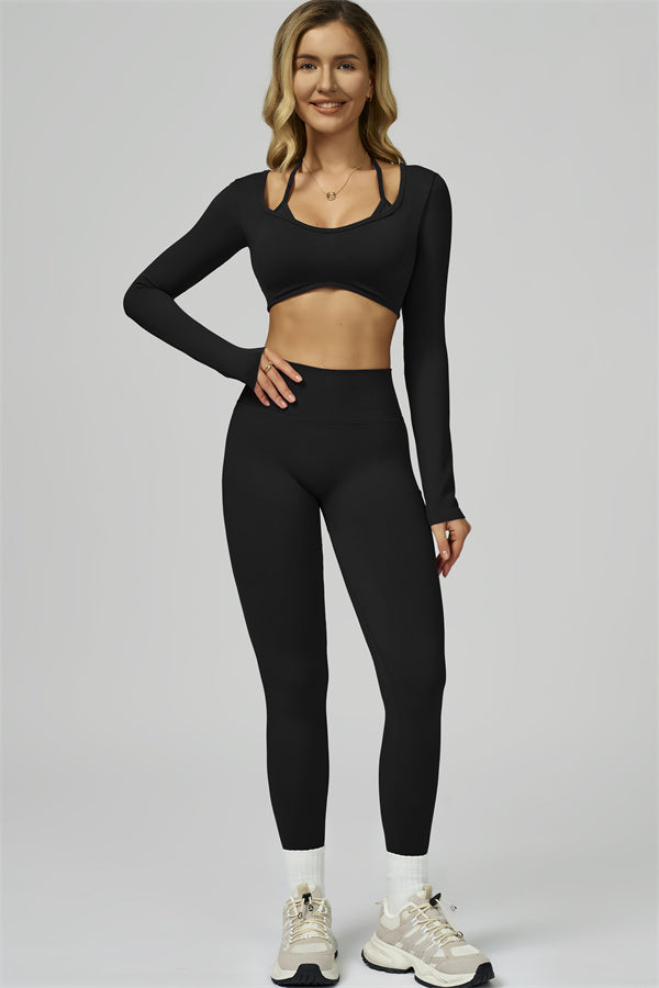 The Prime Long Sleeve Crop Top Leggings 2-Piece Set