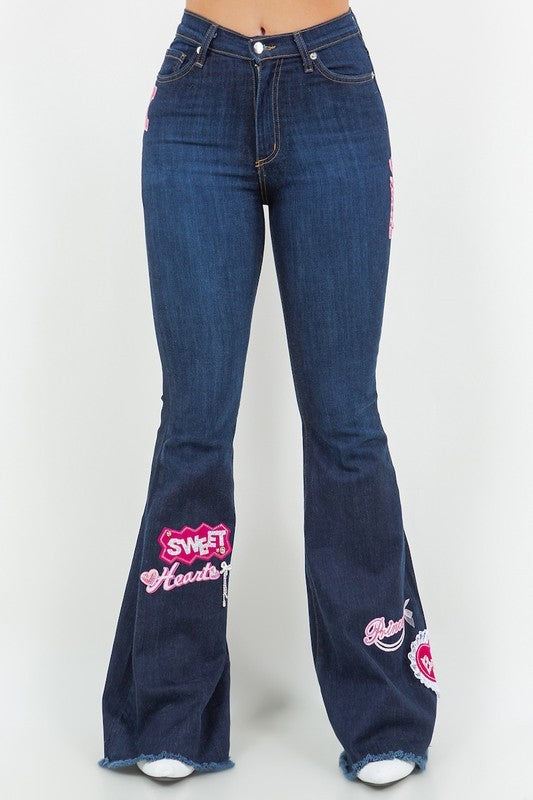 Sweet Heart Bell Bottom Jean- Inseam 32\