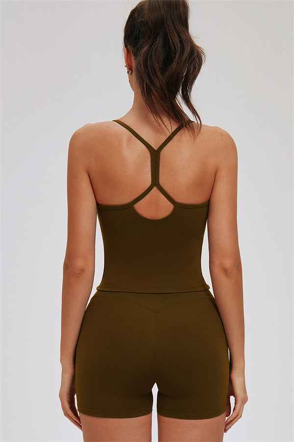 The Svelte Cross Back Tank Top Shorts 2-Piece Set