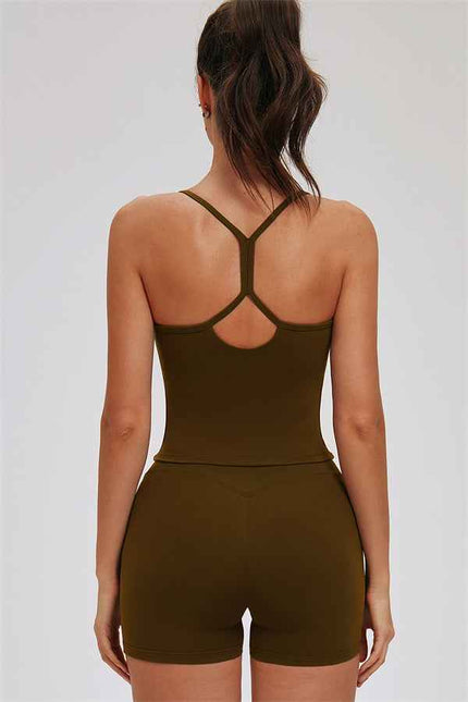 The Svelte Cross Back Tank Top Shorts 2-Piece Set