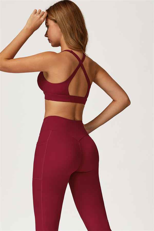 The Glacier Sports Bra Flared Leggings 2-Piece Set