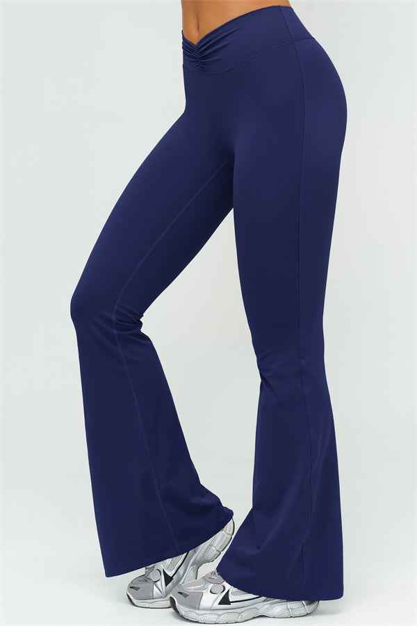 The Lushness V-Back Sports Bra Flared Leggings 2-Piece Set