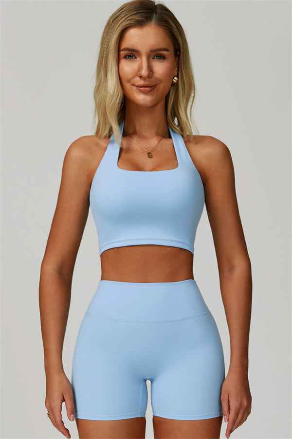 The Seraphine Halter Crop Top Shorts 2-Piece Set
