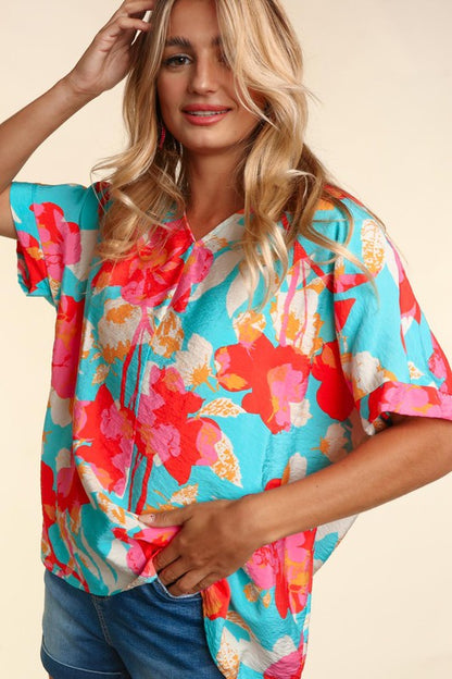 Plus Sized Floral Top - Pikemla