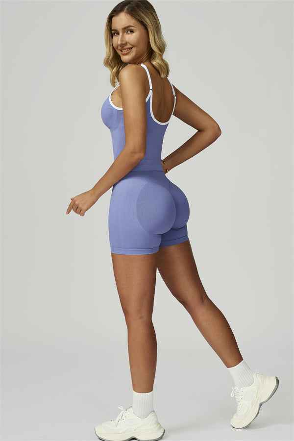 The Prime Line Crop Top Shorts 2-Piece Set