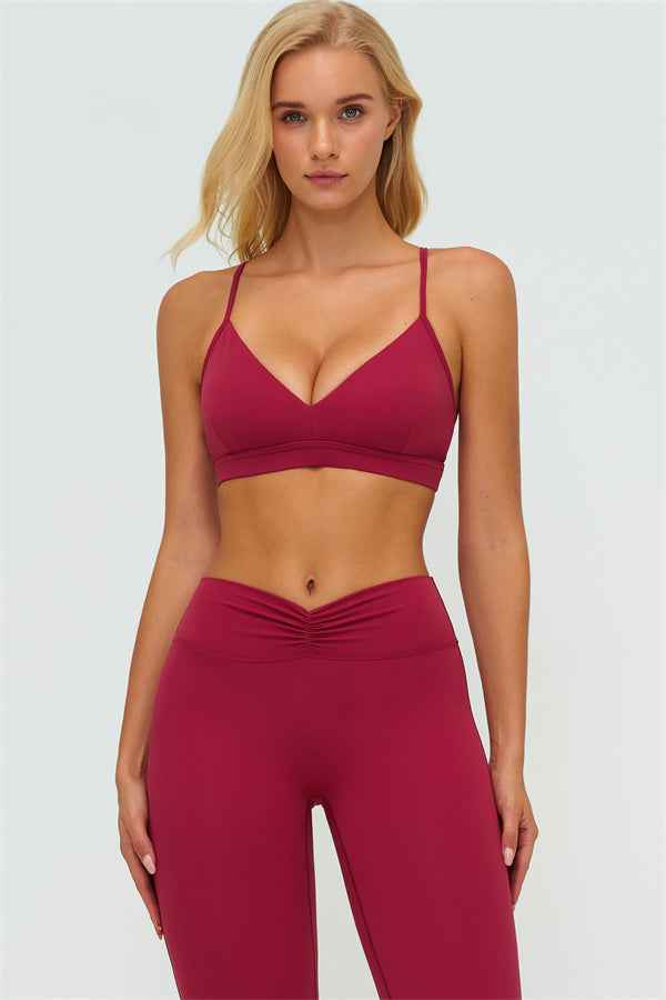 The Lushness Y-Back Sports Bra Flared Leggings 2-Piece Set