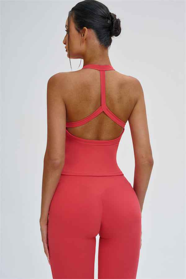 The Slate Y-Back Top Flared Leggings 2-Piece Set