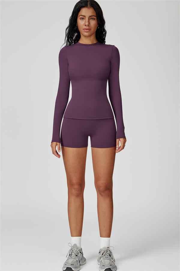 The Oasis Long Sleeve T-shirt Shorts 2-Piece Set