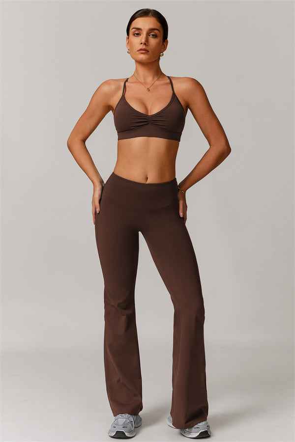The Delicate Sports Bra Flared Leggings 2-Piece Set