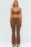 The Lushness Y-Back Sports Bra Flared Leggings 2-Piece Set